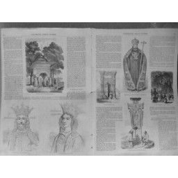 1856 I VALACHIE COSTUME EGLISE COTZA CIMETIERE VALAQUE CROIX METROPOLITAIN