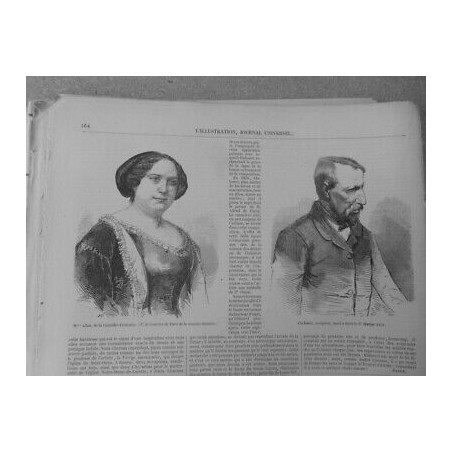 1856 I MME ALLAN COMEDIE FRANCAISE ARTISTE ELSCHOECHT SCULPTEUR