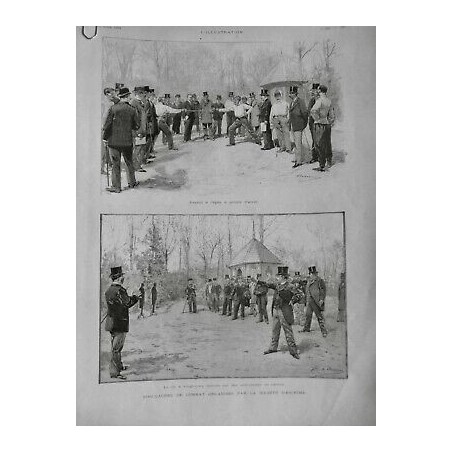 1894 I ESCRIME DUEL ASSAUT EPEE POINTE D ARRET COMBAT