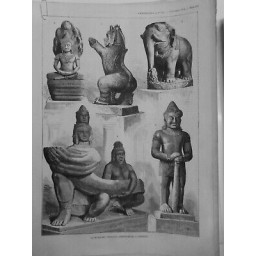 1874 I MUSEE ANTIQUITES CAMBODGIENNES COMPIEGNE EXPEDITION DELAPORTE ANGKOR