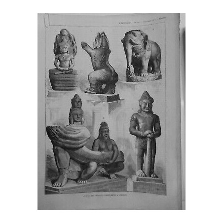 1874 I MUSEE ANTIQUITES CAMBODGIENNES COMPIEGNE EXPEDITION DELAPORTE ANGKOR