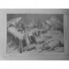 1890 MJ CHASSE OURS POLAIRE RESISTENT ATTAQUE CHASSEURS DESSIN GAMBERINI