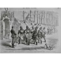 1872 PI ESCRIME DUEL METZ PRUSSIEN REMPART SERPENNOISE BOÏONNETTE EXERCICE