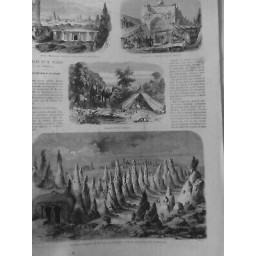 1869 EMPIRE OTTOMAN VOYAGE CAPPADOCE M.TEXIER VUE CONES VALLEE KEUREME