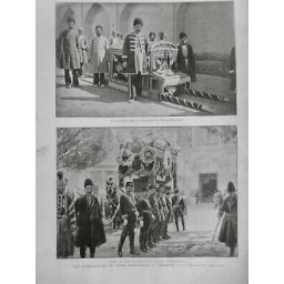 1897 PERSE IRAN FUNERAILLES SHAH NASR EDDIN TEHERAN PORTE ADAMANTINE CHAR