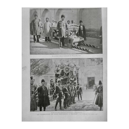 1897 PERSE IRAN FUNERAILLES SHAH NASR EDDIN TEHERAN PORTE ADAMANTINE CHAR