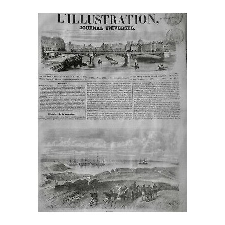 1854 I SEBASTOPOL CRIMEE RUSSIE TURQUIE UKRAINE RADE FLOTTE BATAILLON