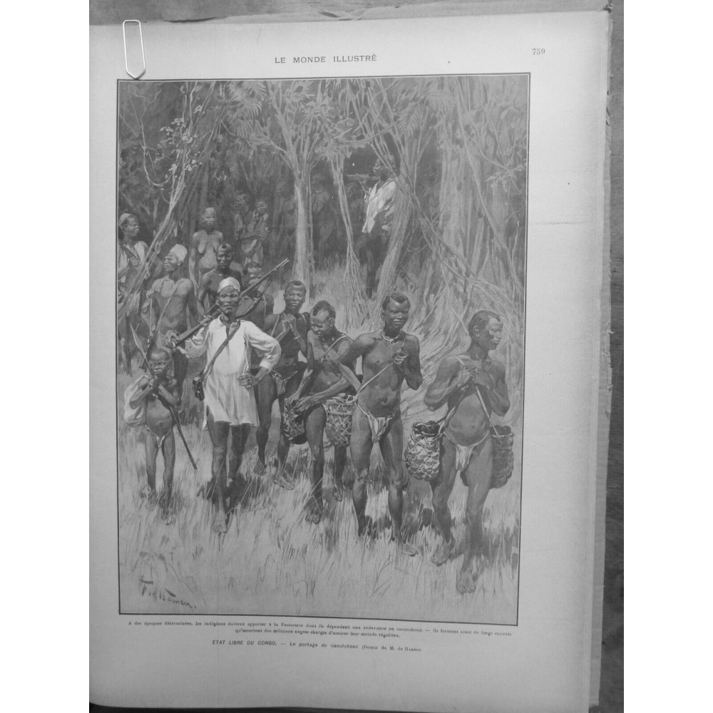 1905 CONGO PORTAGE CAOUTCHOUC FACTORERIE REDEVANCE