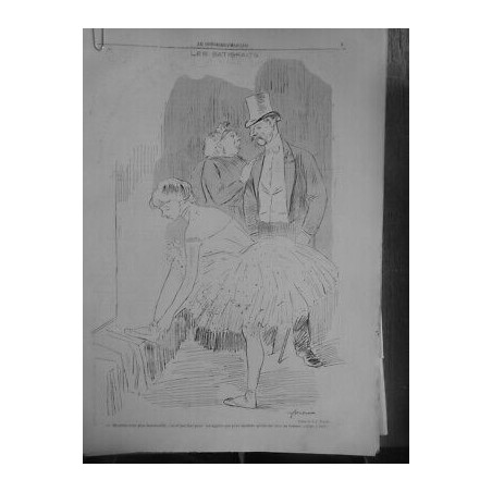 1890 DANSEUSES OPERA CF MORALE SATYRIQUE BOURGEOISE DESSIN J.L.FORAIN