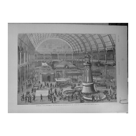 1881 PARIS EXPOSITION ELECTRICITE PALAIS INDUSTRIE POSTE TELEGRAPHE