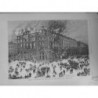 1881 INCENDIE PARIS MAGASIN PRINTEMPS POMPIER CANON EAU