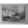 1887 UI PARIS CONSTRUCTION RESERVOIR BUTTE MONTMARTRE DESSIN PAILLARD