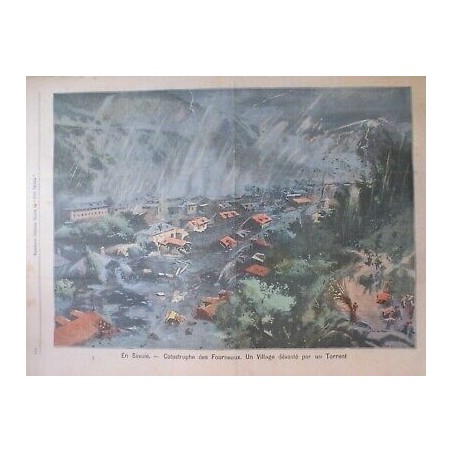 1906 PP SAVOIE CATASTROPHE FOURNEAUX VILLAGE DEVASTE TORRENT