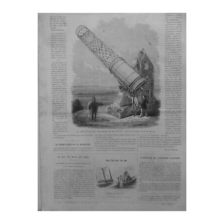 1869 UI ASTRONOMIE GRAND TELESCOPE EQUATORIAL MELBOURNE PHOTO HOWARD GRUBB