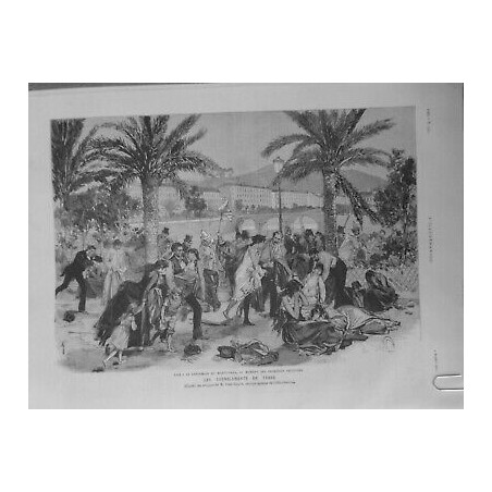 1887 TREMBLEMENT TERRE NICE SECOUSSE MARDI GRAS BLESSES