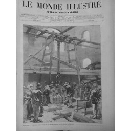 1879 BALGIQUE CATASTROPHE FRAMERIES SAUVETAGE VICTIME PUITS AGRAPPE