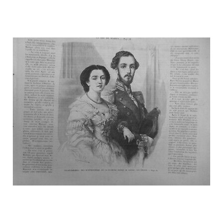 1860 UI OSCAR-FREDERIC DUC D'OSTROGOTHIE EPOUSE DUCHESSE SOPHIE NASSAU