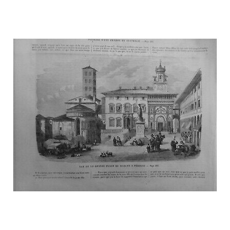 1860 UI VUE GRANDE PLACE MARCHE PEROUSE