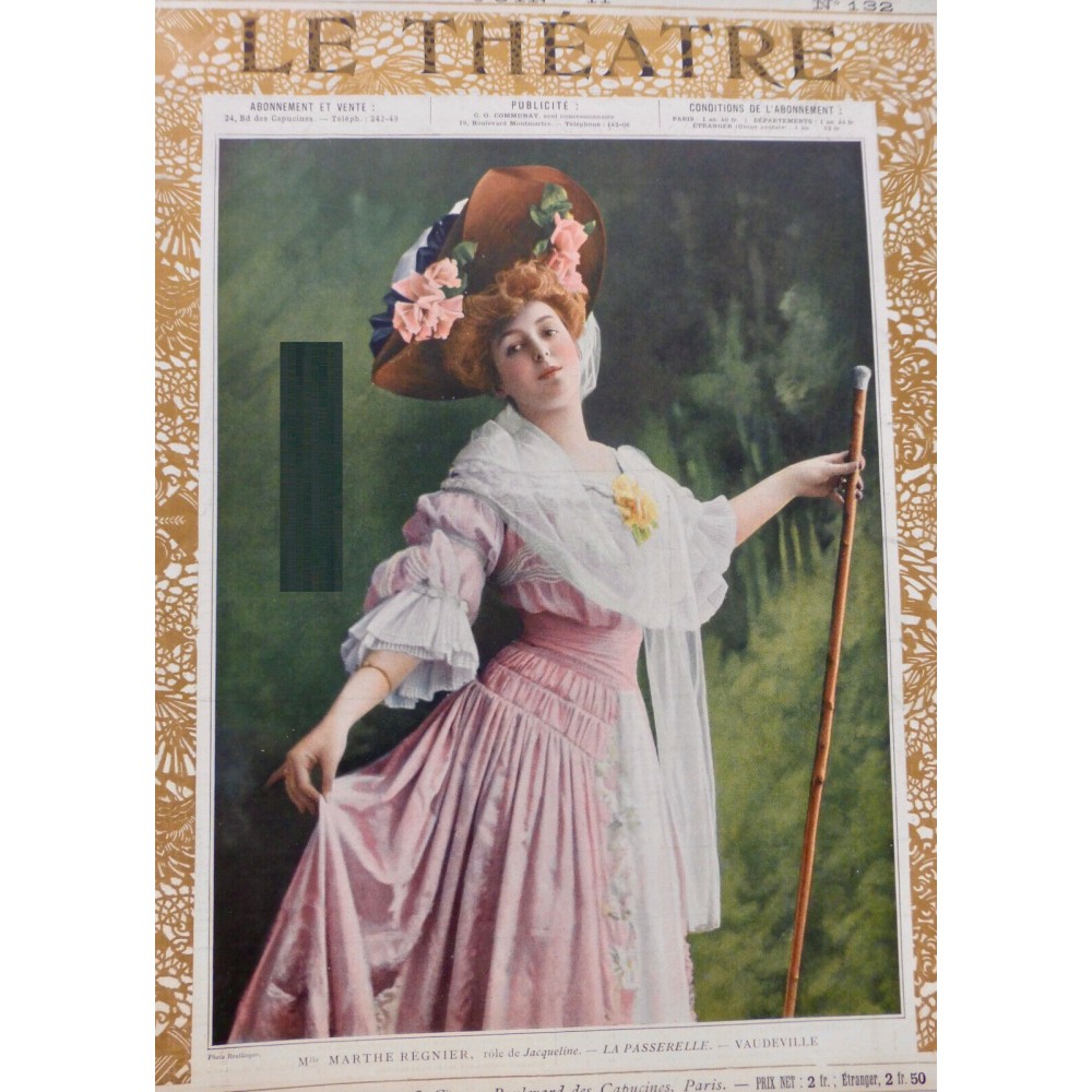 1904 THEATRE MARTHE REGNIER PASSERELLE PAULE ANDRAL ESBROUFE