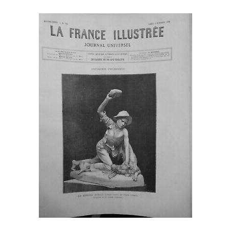 1889 BERGER JUPILE LUTTANT CHIEN ENRAGE SCULPTURE M FOSSE