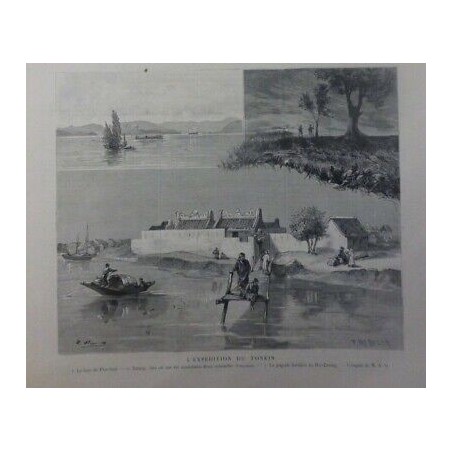 1884 I TONKIN INDOCHINE VIETNAM EXPEDITION PHU YEN BATANG HAI DUONG