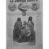 1868 FEMMES VOILE REINE MOHELY COSTUME RECEPTION DESSIN BIDA