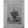 1884 FEMMES VOILE ARABES VOYAGE DESSIN E.BERMINGER