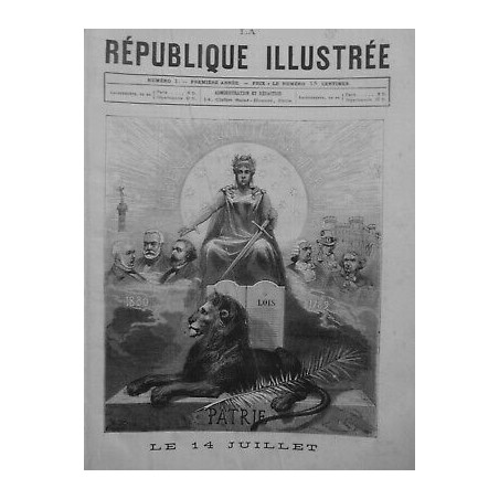 1880 14 JUILLET PATRIE LIBERTE EGALITE FRATERNITE