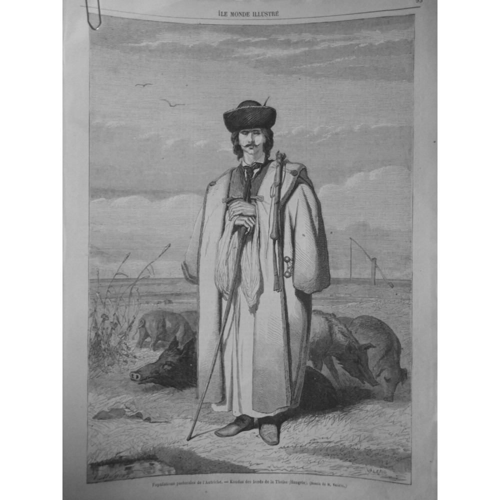 1864 MI POPULATION PASTORALE AUTRICHE KONDAS THEIS DESSIN M.VALERIO