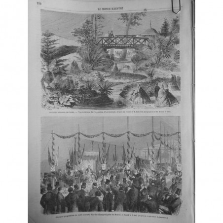 1864 MI VUE EXPOSITION HORTICULTURE BANQUET PROGRESSISTE MADRID