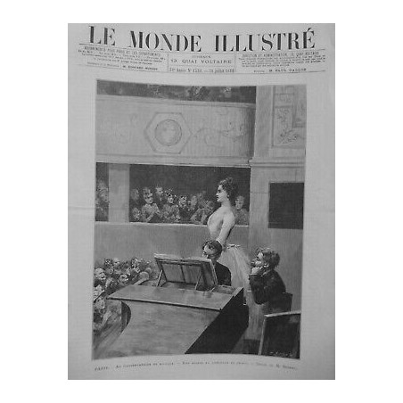 1886 MI CONSERVATOIRE MUSIQUE CONCOURS CHANT DESSIN M.REICHAN