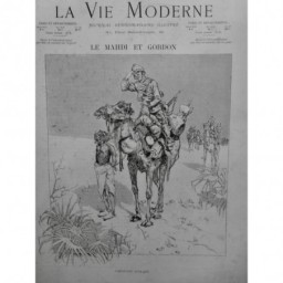 1885 VM MAHDI GORDON CARAVANE ANGLAISE DESERT NUBIEN SABLE CHAMEAU EXPEDITION