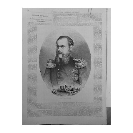 1867 I ALLEMAGNE CHARLES 1ER ROI WURTEMBERG PORTRAIT