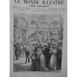 1881 MI MILAN EXPOSITION NATIONALE ITALIENNE CERAMIQUE VISITE PRINCE NAPLES