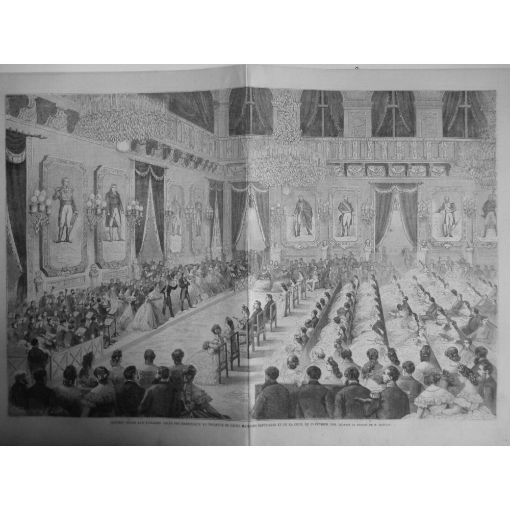 1864 MI CONCERT TUILERIES PRESENCE MAGESTES IMPERIALES