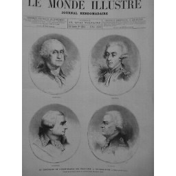 1881 MI CENTENAIRE INDEPENDANCE ETATS UNIS HOMMES 1781 DESSIN M.BOCOURT