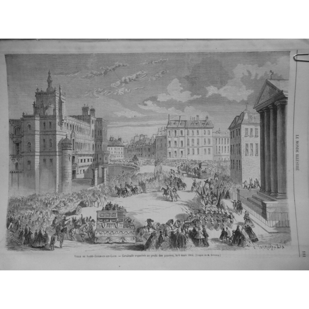 1864 MI CAVALCADE PROFIT PAUVRES SAINT GERMAIN EN LAYE