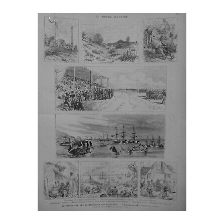 1881 MI CENTENAIRE INDEPENDANCE ETATS UNIS YORKTOWN DESSIN M.HAENEN