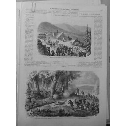 1866 I BAVIERE ARMEE PRUSSE TAUBENGRUND FORET UTTINGEN CHASSEUR ARTILLERIE BEER