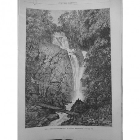 1885 ASIE ILE PENANG CASCADE VEGETATION