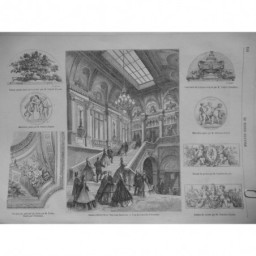 1864 MI EMBELLISSEMENT THEATRE FRANCAIS ESCALIER HONNEUR