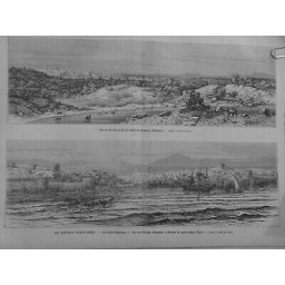 1881 MI CONFLIT TURCO GREC VILLES DISPUTEES LARISSA PREVESA DESSIN M.DREE