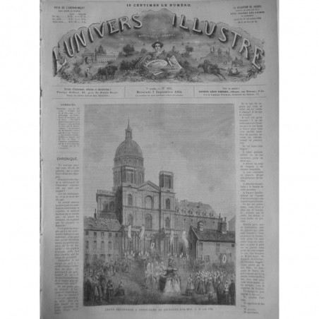 1864 UI GRAND PELERINAGE NOTRE DAME BOULOGNE SUR MER