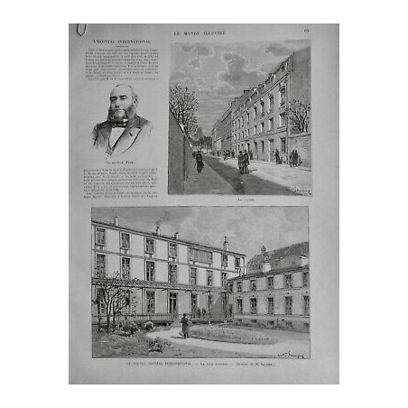 1893 MI MEDECINE HOPITAL INTERNATIONAL DR PEAN COUR PARIS FACADE FENETRE