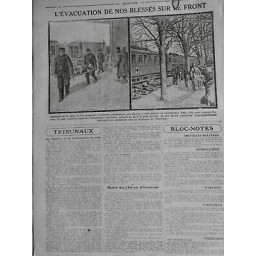 1915 E MEDECINE ARMEE FRONT EVACUATION BLESSÉS TRAIN SANITAIRE AMBULANCE BRANCAR