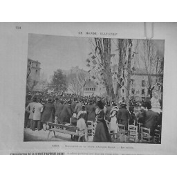 1900 NIMES STATUE ALPHONSE DAUDET INAUGURATION DISCOURS