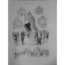 1889 PARIS FÊTE ASSOCIATION BIENFAISANCE ST PETERSBOURG OPERA CLOCHE