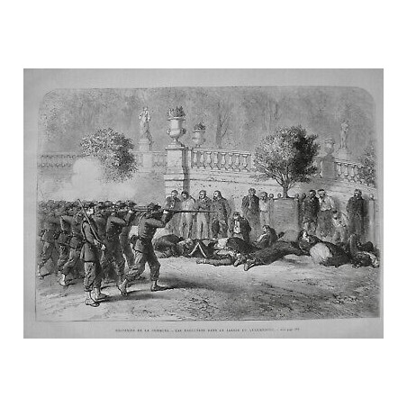 1871 UI EXECUTION COMMUNE JARDIN LUXEMBOURG FUSSILADE CONDAMNÉS