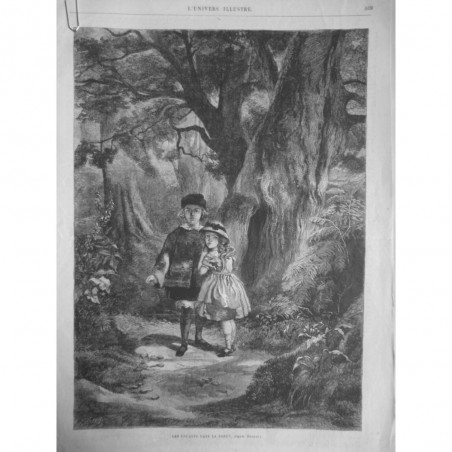 1864 UI ENFANTS FORET TABLEAU GOODALL