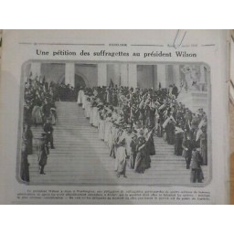 1916 FEMMES VOTE PETITION SUFFRAGETTES PRESIDENT WILSON